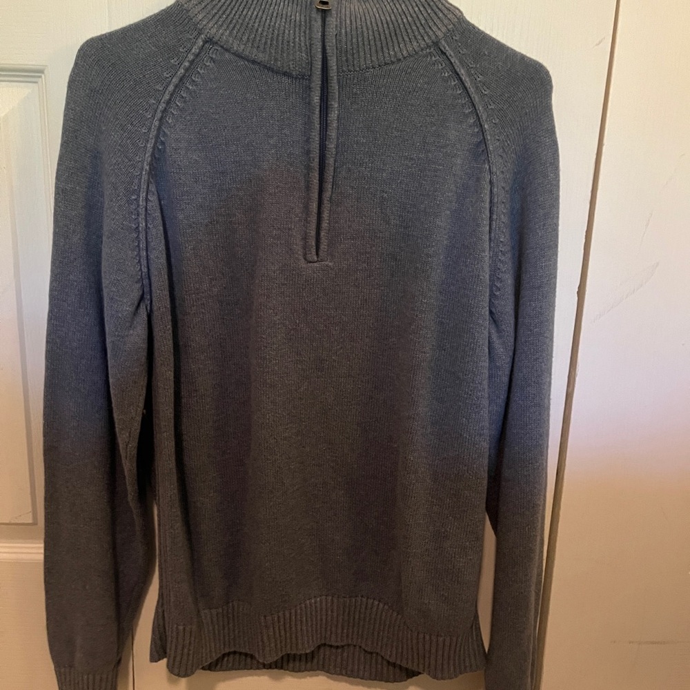 Weatherproof Men's blue/gray Zip-Up Sweater - Picture 4 of 7